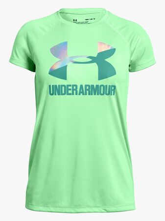 Under Armour Big Logo Tee Solid SS Träningströja, Green Typhoon