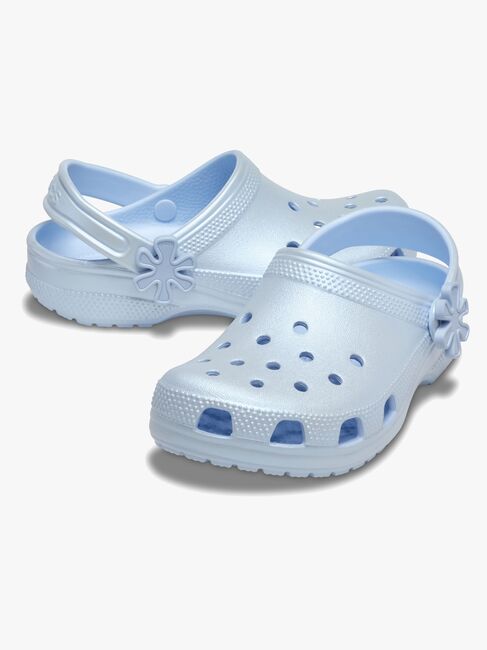 Crocs Classic Pearl Shine Tofflor, Blue Frost