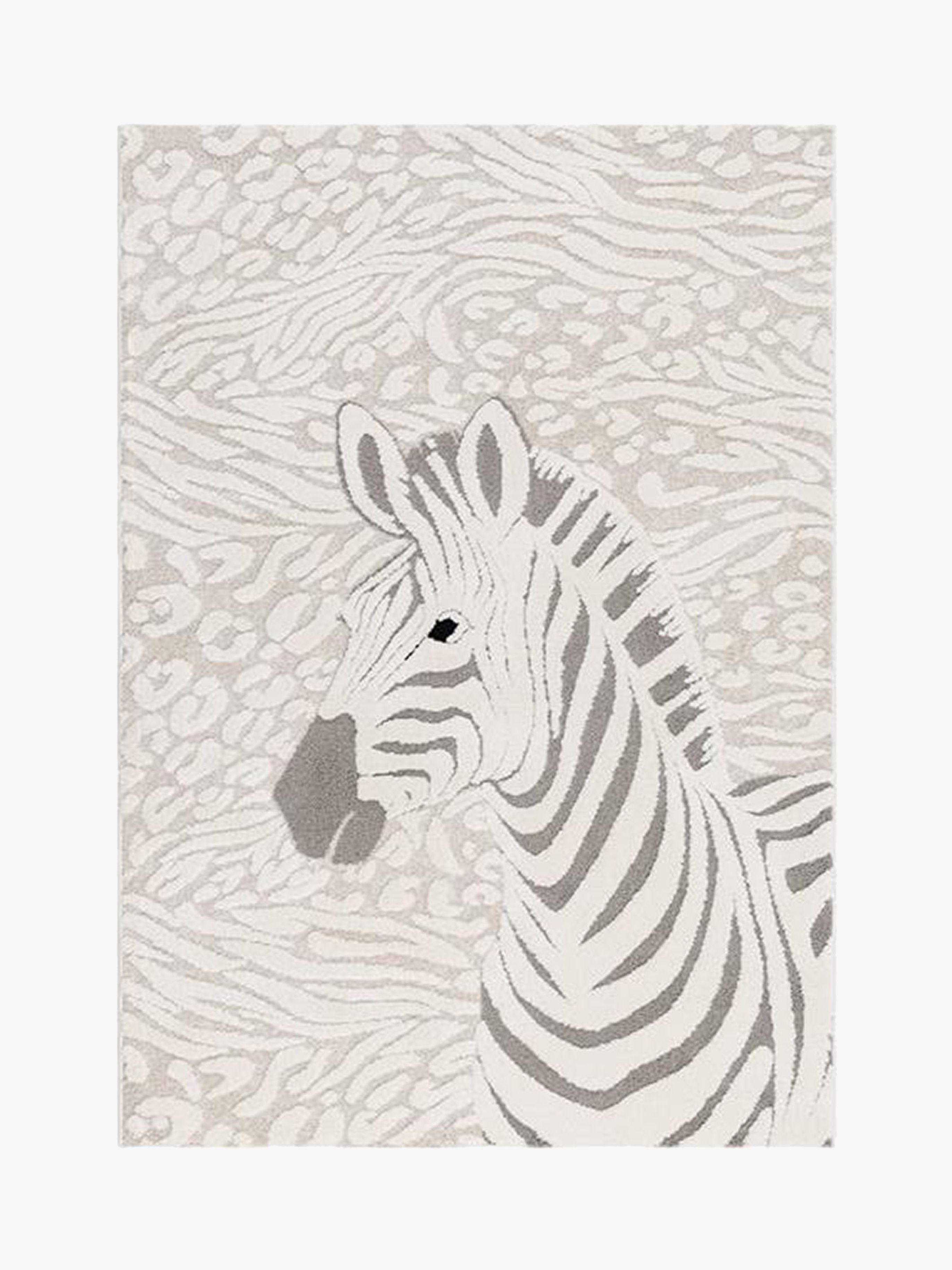 KMCarpets Barnmatta Zebra 80x150, Creme, Barnrum