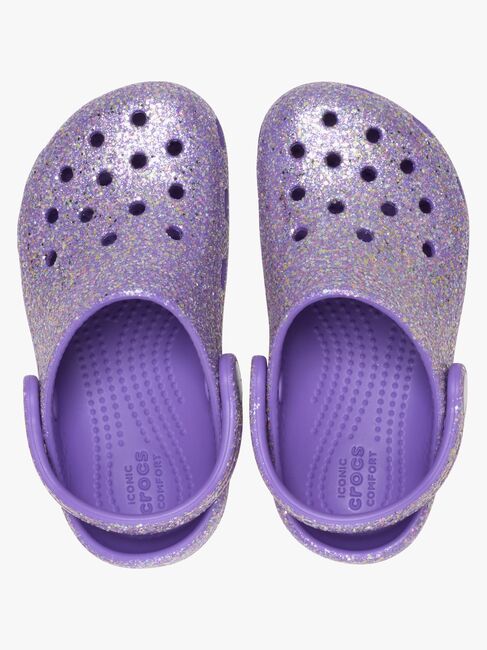 Crocs Classic Fantasy Glitter Kids Tofflor, Lila