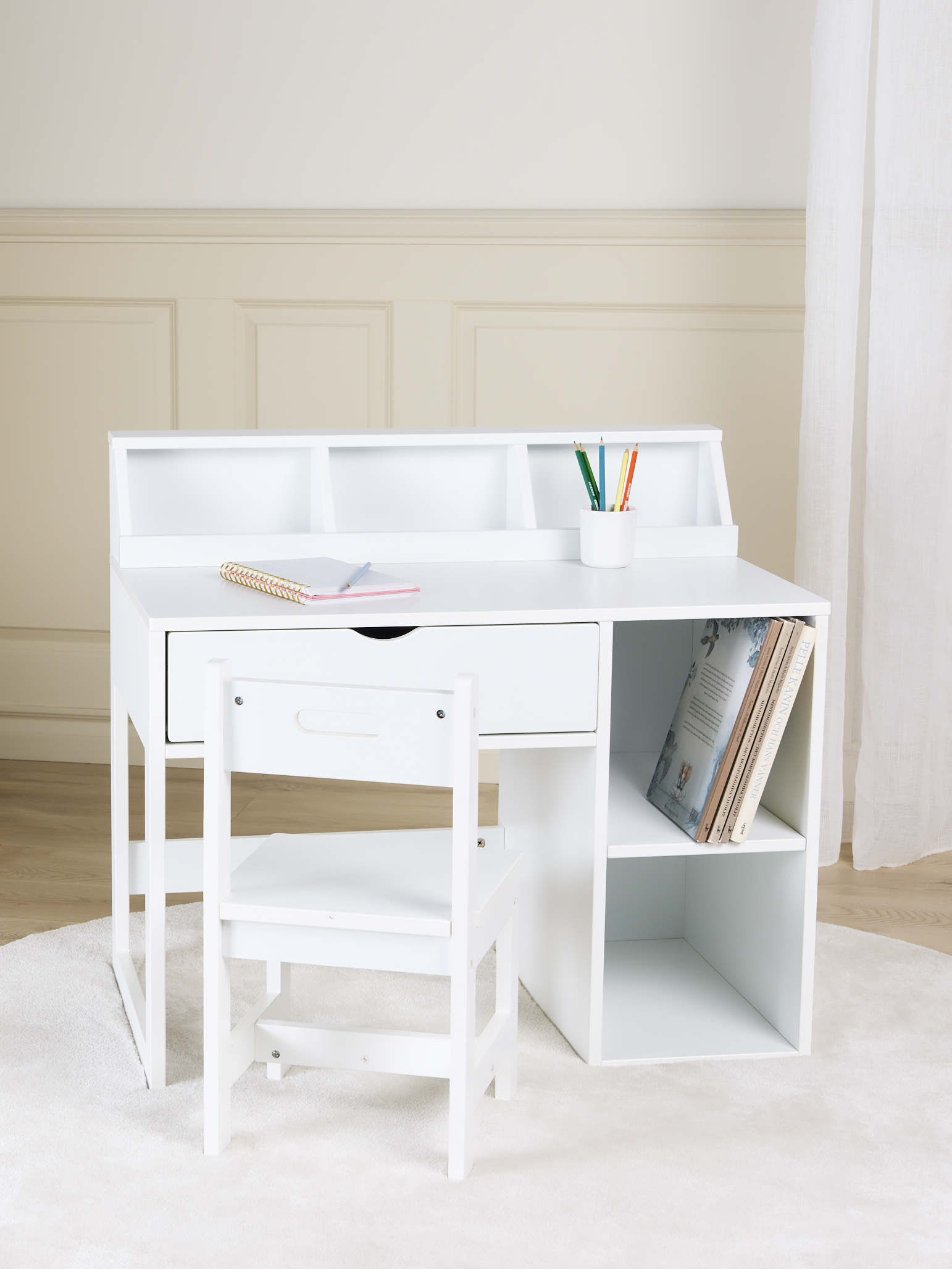 Alice &  Fox FAY Skrivbord med Stol, White