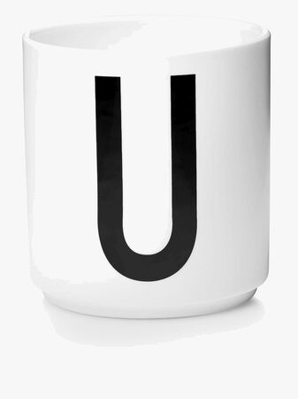 Design Letters Mugg Porslin U, Vit