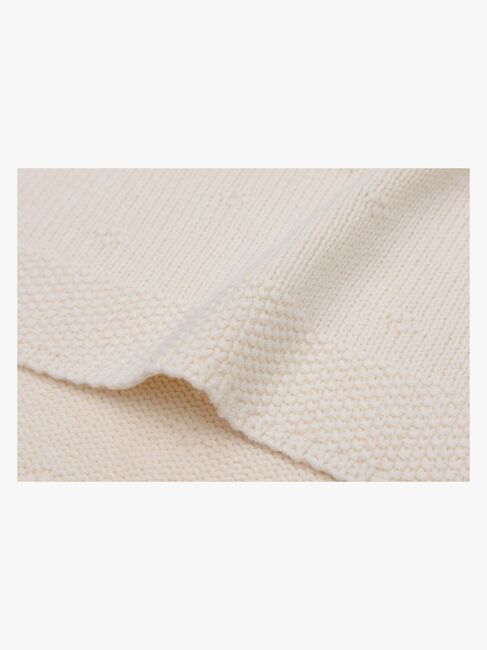 Jollein Stickad Filt Cozy, Ivory