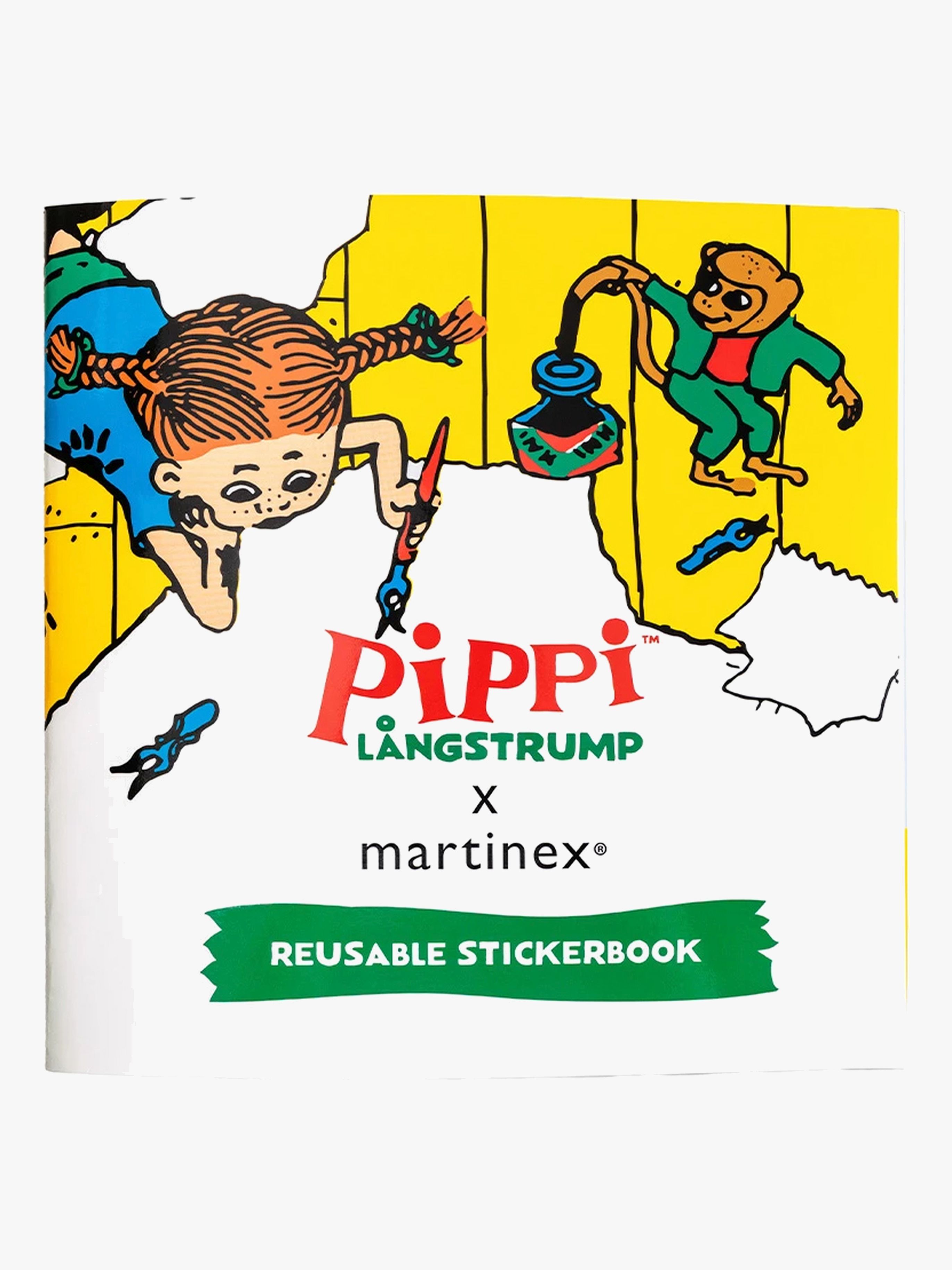Pippi Långstrump Klistermärkesbok Återanvändningsbar Kartor