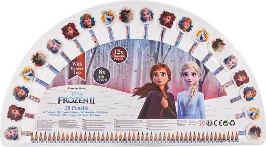 Disney Frozen Pennset med Suddgummi 20-pack