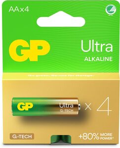 GP Ultra Alkaline G-TECH AA/LR6 Batterier Svanenmärkt 4-Pack