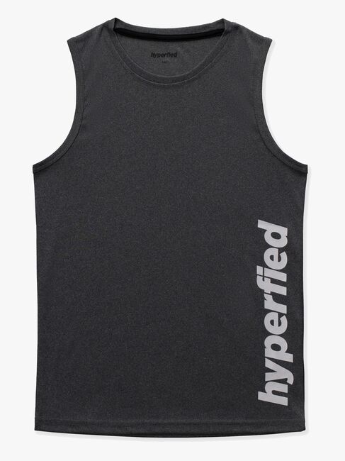 Hyperfied Bounce Tank Top 3-pack, Black/Grey Melange/White