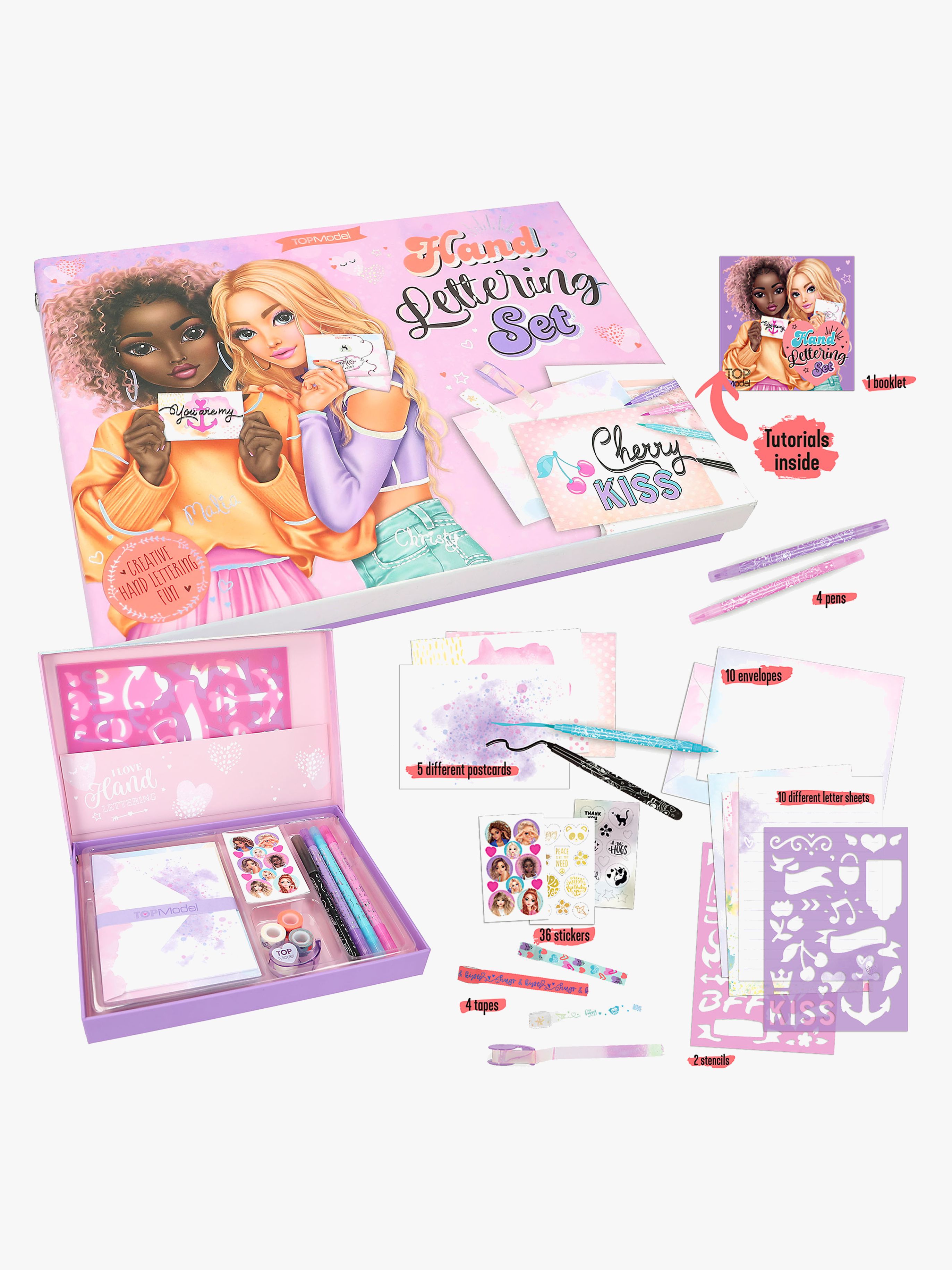 TOPModel Brevpapper i Box Handlettering