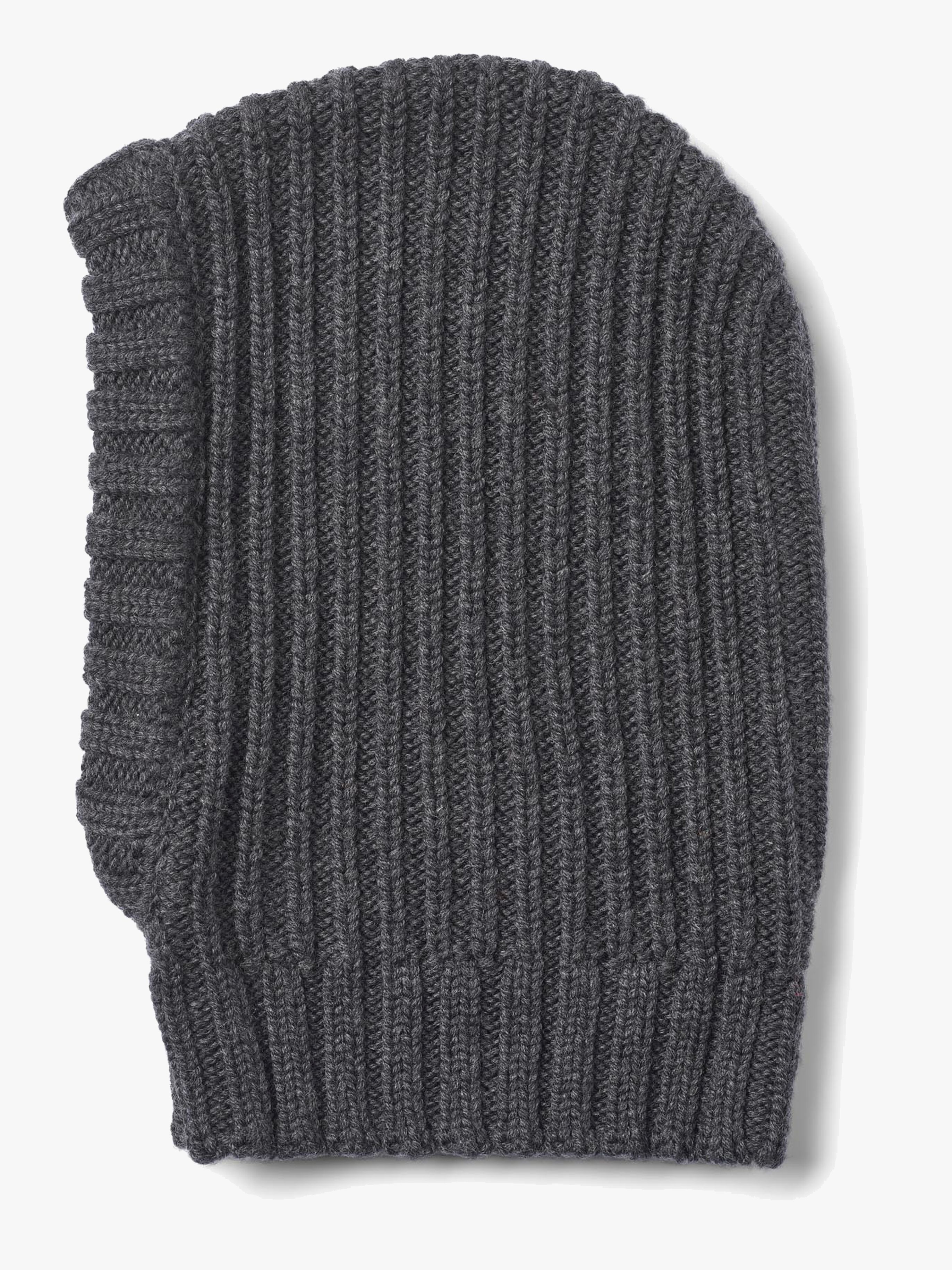 Wheat Woolao Merinoull Balaklava, Charcoal Melange, 51-52