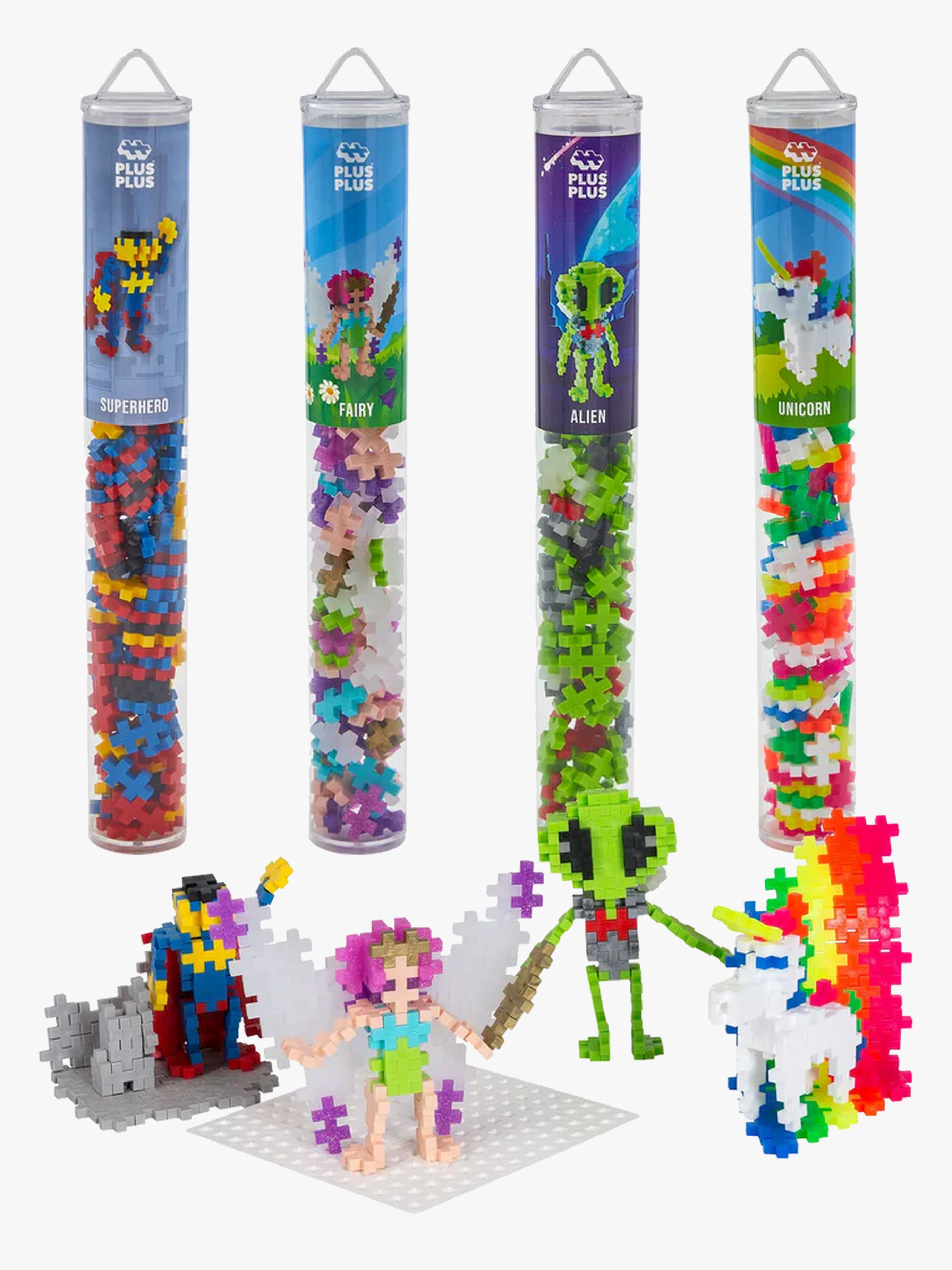 Plus-Plus Byggset med Basplatta &  Tub Figurer 4x100 Delar