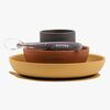 Nattou Soft Silicone Matset 4 delar, Senap/Terracotta