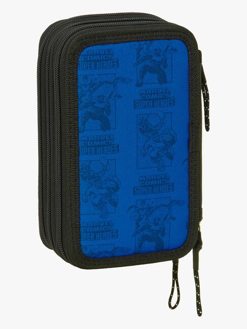Marvel Avengers  Fyllt Trippelpennfodral 37 Delar, Blå