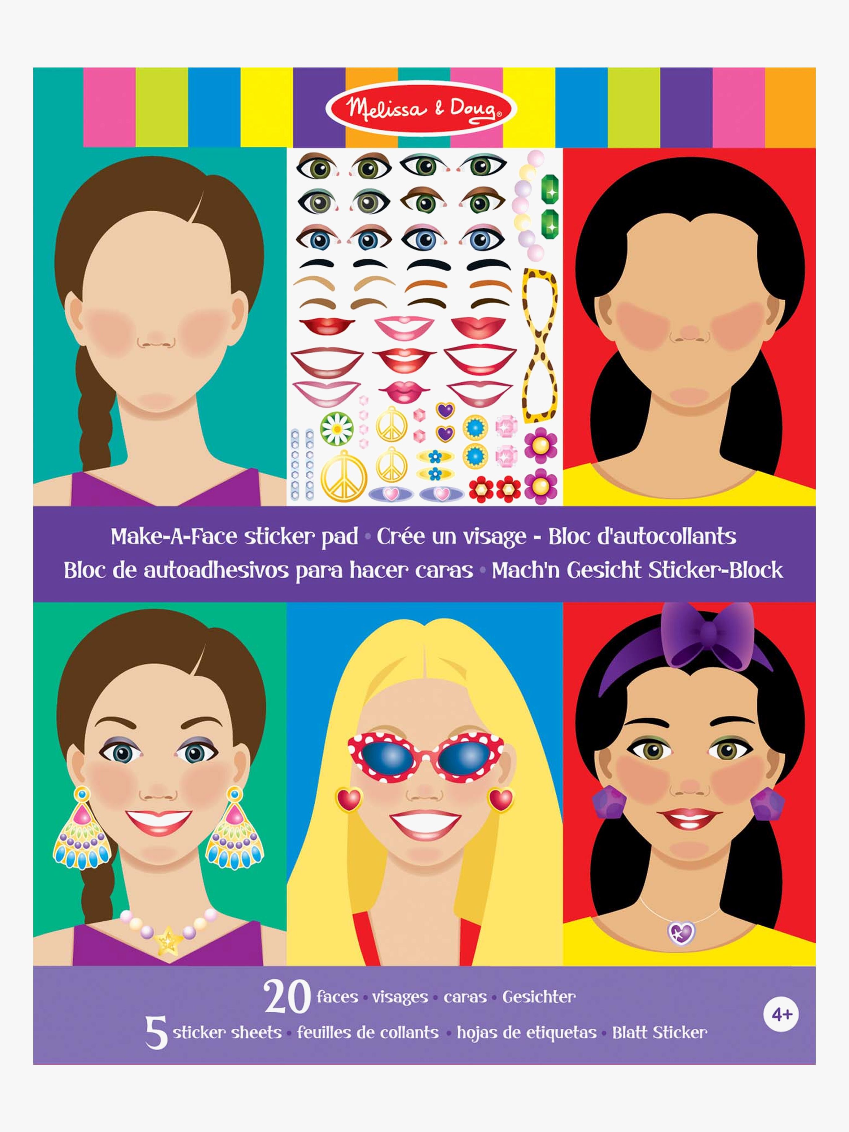 Melissa &  Doug Make-a-Face Klistermärkesbok