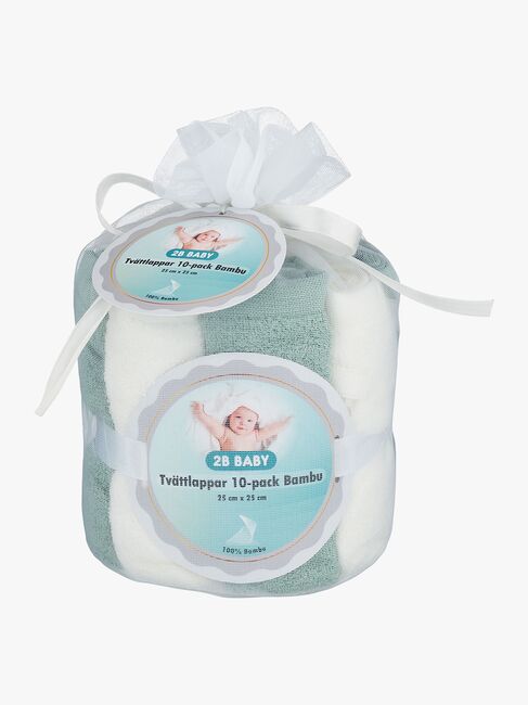 2B Baby Tvättlappar Bambu 10-pack, Grön
