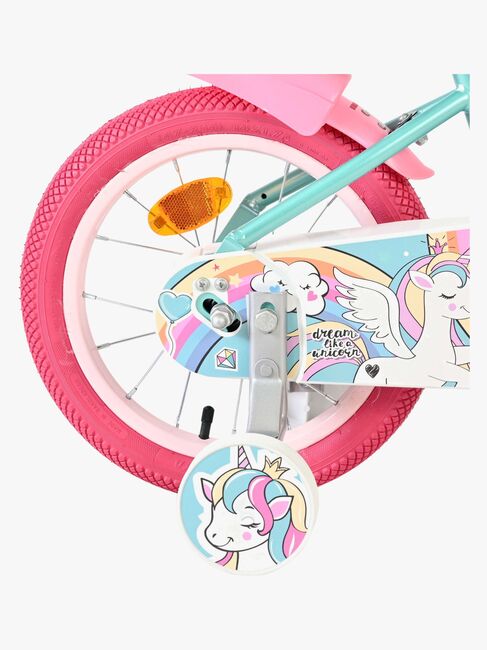 Volare Unicorn Cykel 14 Tum, Grön