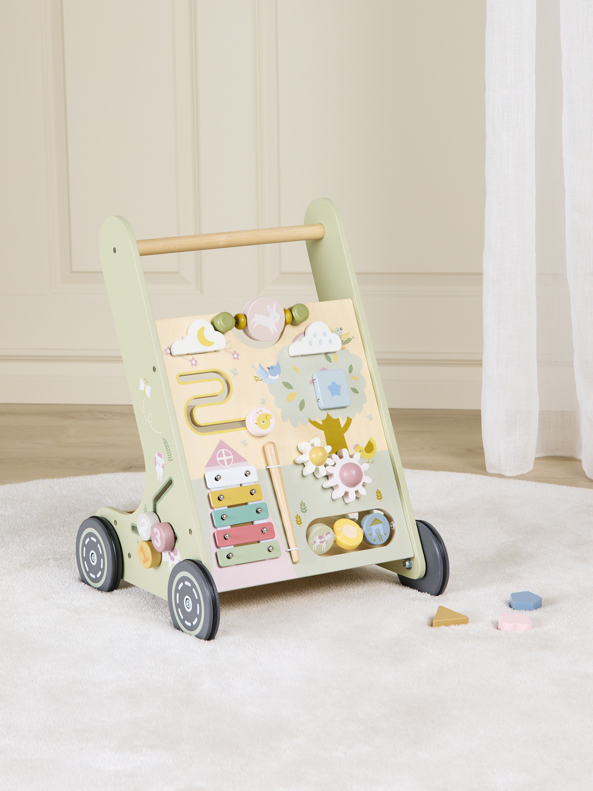 Alice & Fox Lära-gå-vagn Bondgård, Grön