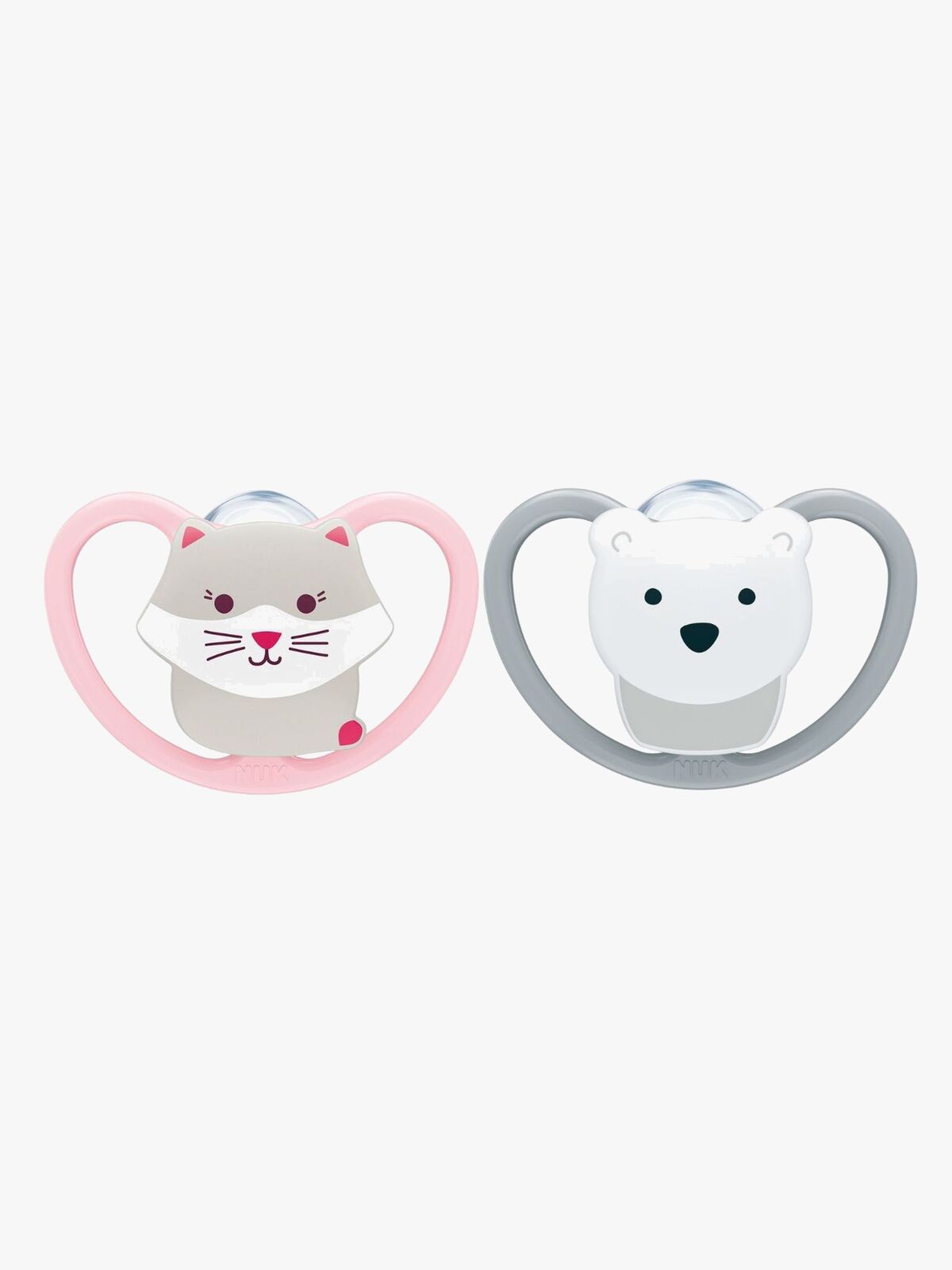 NUK Perfect Match Air Napp 2-Pack Stl 2, Cat/Polarbear