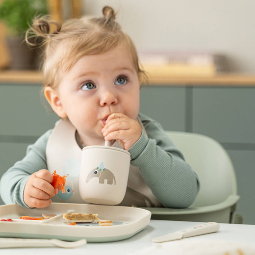 Done By Deer Playground Sugrörsmugg Silikon 2-Pack, Green