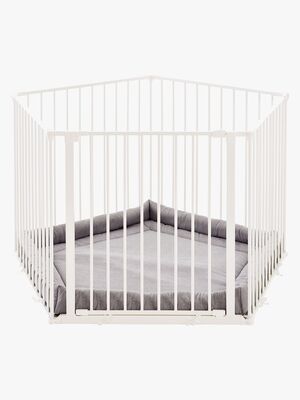BabyDan Laufgitter Flex inkl. Spielmatte, Weiß