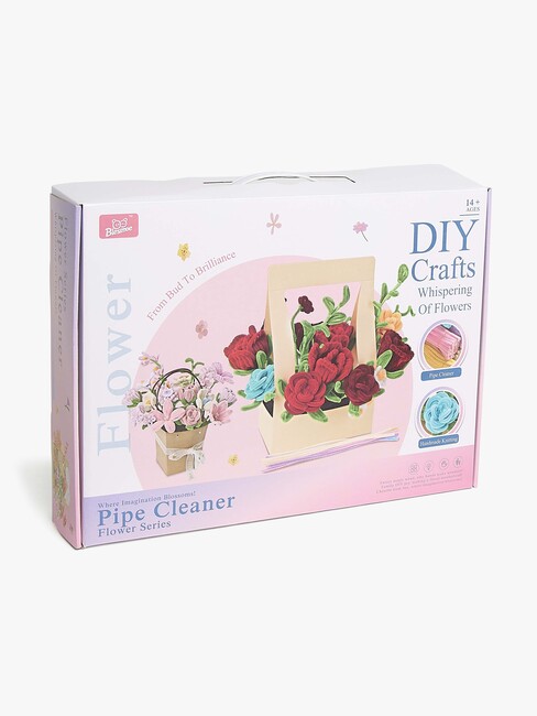 Fippla DIY-set Blombukett med Piprensare 21 Delar, Röd