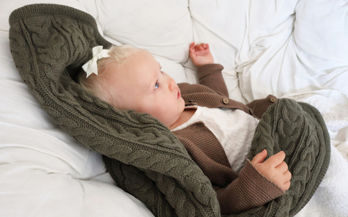 Vinter & Bloom Cuddly Filt, Dusty Olive