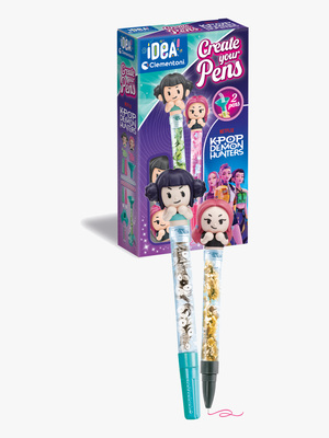 Clementoni Idea! K-Pop Demon Hunters Create Your Pens Penner Zoey & Mira