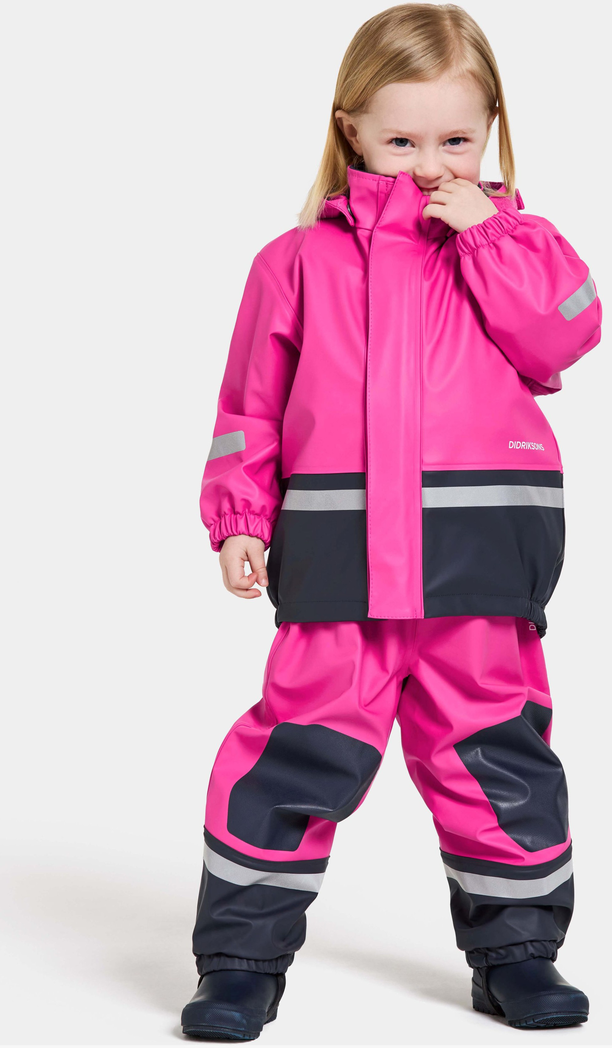 Didriksons Boardman Fodrat Regnställ Plastic Pink 130 – Bäst i test