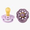 BIBS Boheme Napp 2-Pack Latex Stl 1 Rund, Violet Sky/Mauve
