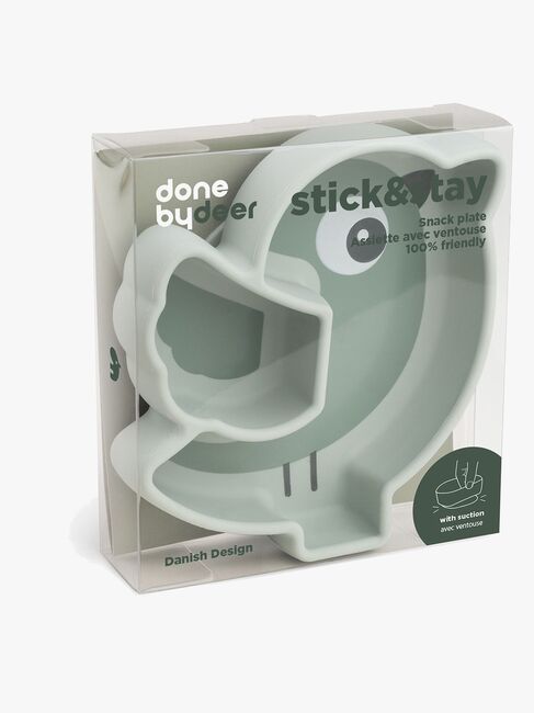 Done By Deer Stick & Stay Silikontallrik Birdee, Green