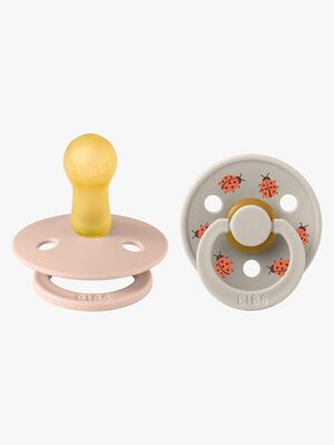 BIBS Studio Colour Ladybug Napp 2-Pack Latex Stl 2, Blush