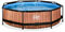 EXIT Wood Pool Filterpump 300x76 cm, Brun