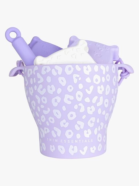 Swim Essentials Strandset 4 Delar, Purple Leopard