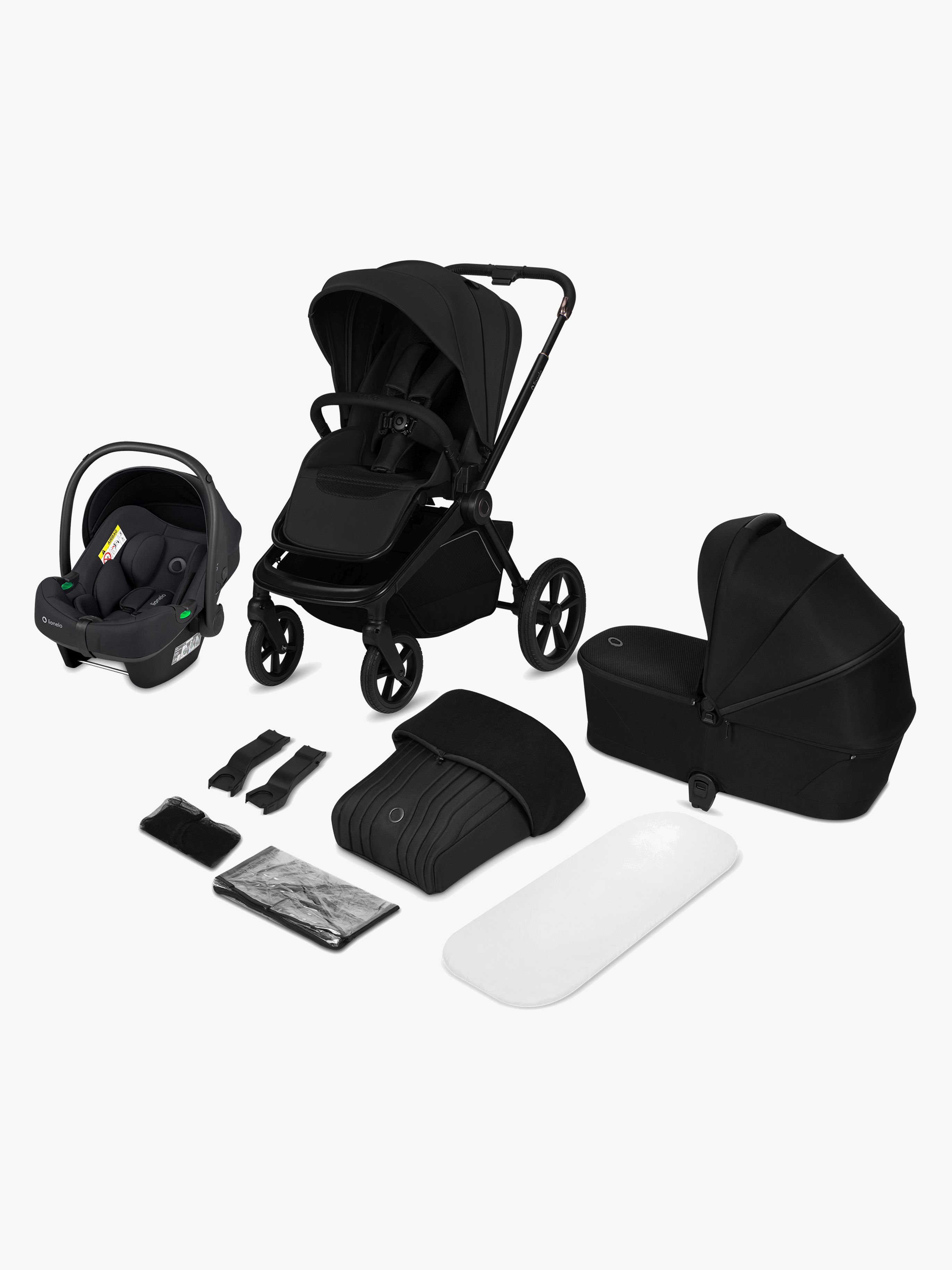 Lionelo FREYA 3-in-1 Duovagn, Black Onyx