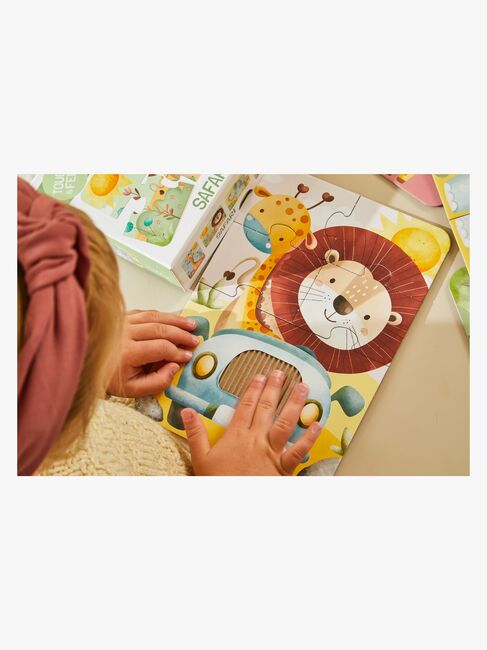 Barbo Toys  Rör & känn Pussel Safari 4-i-1