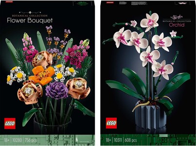LEGO Icons Botanical Collection 10280 Blombukett och 10311 Orkidé
