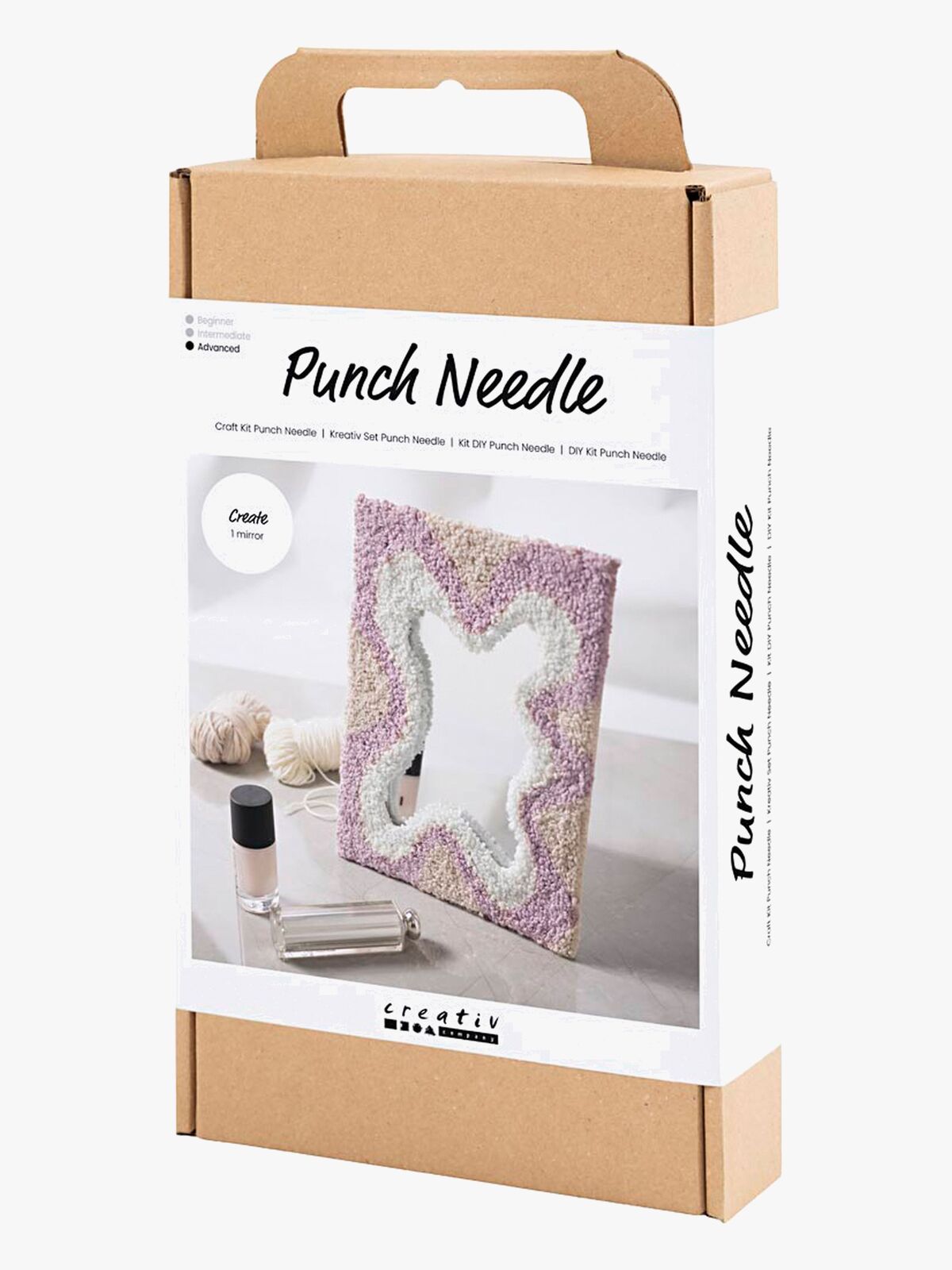 Creativ Company Pysselset Broderi Spegel med Pastellfärger