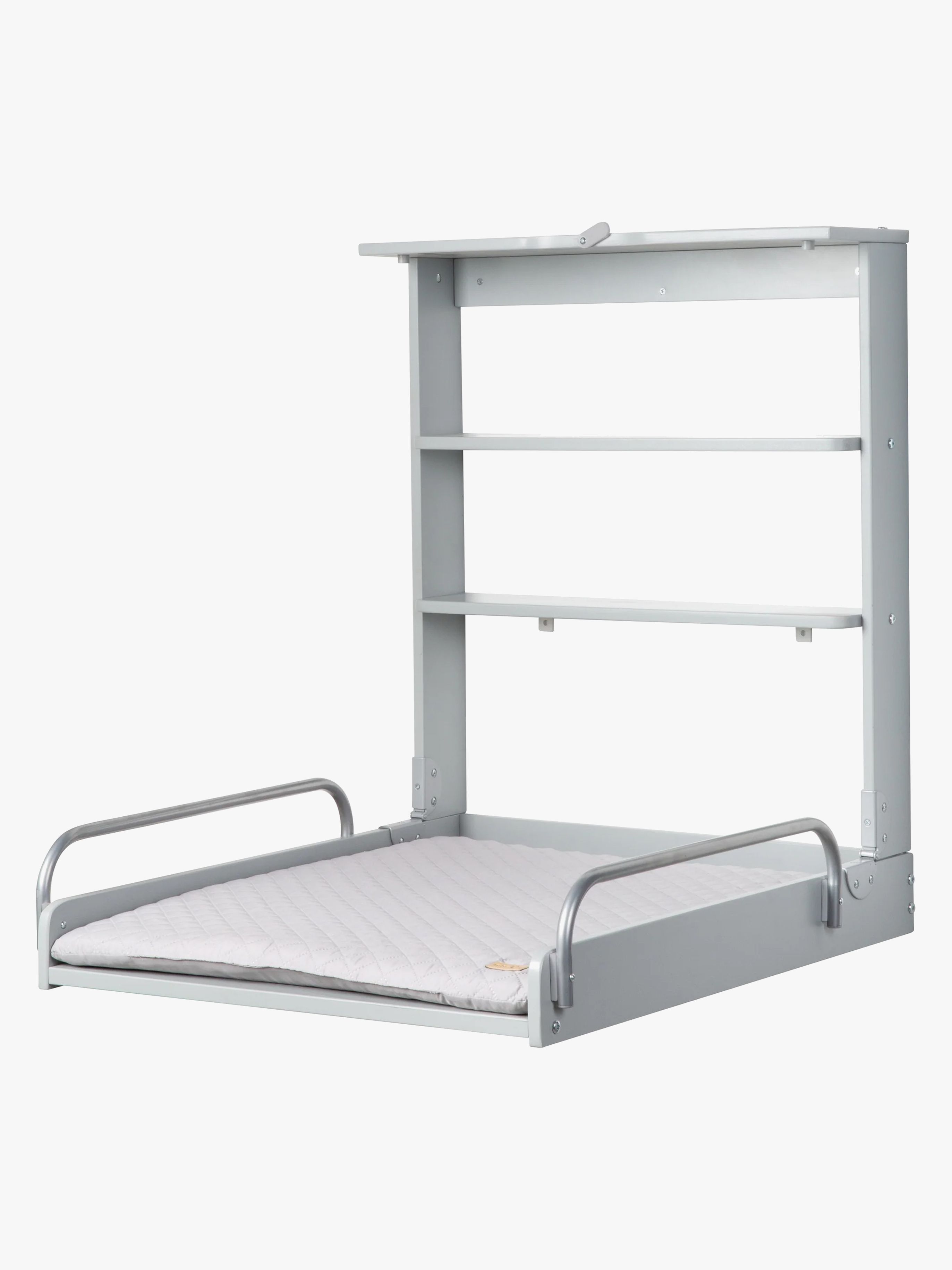 Roba Väggskötbord &  Skötbädd, Taupe Lacquered/Silver Grey