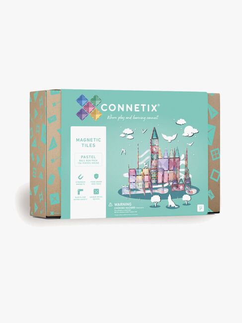 Connetix Magnetiska Byggklossar Pastel Ball Run Pack 106 Delar