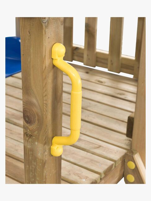 Swing King Daan Lekställning med Blå Rutschkana