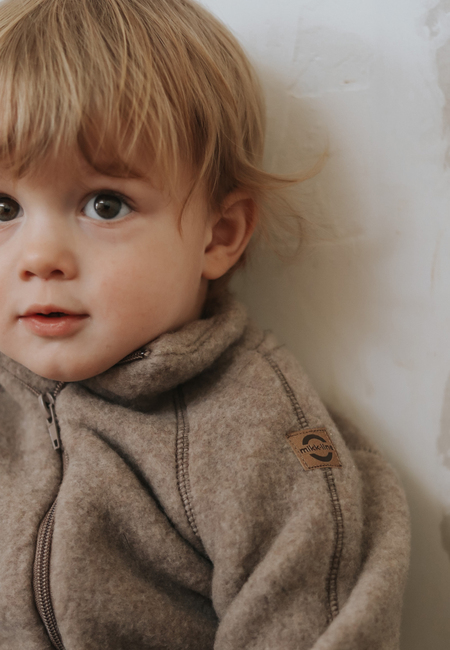 Mikk-Line Ullfleecejacka Baby, Melange Denver