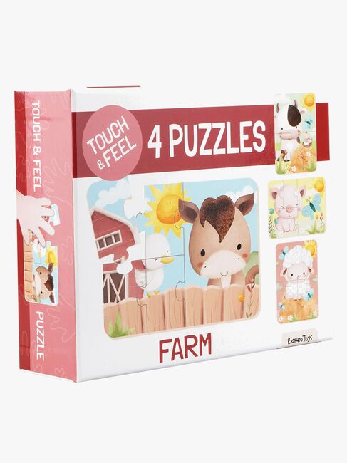Barbo Toys  Rör & känn Pussel Bondgårdsvänner 4-i-1