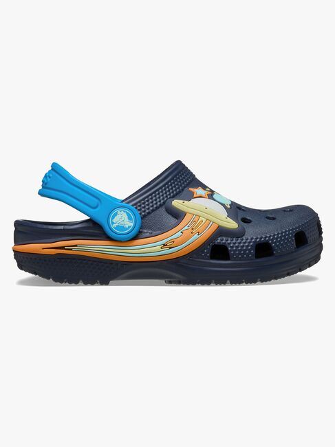 Crocs Classic UFO Lights Kids Tofflor, Navy