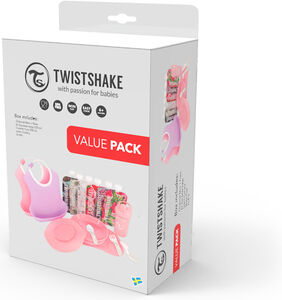 Twistshake Tableware Kit, Rosa/Lila/Vit