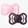 BIBS Supreme Napp 2-Pack Silikon Stl 2 Symmetrisk, Baby Pink/Plum