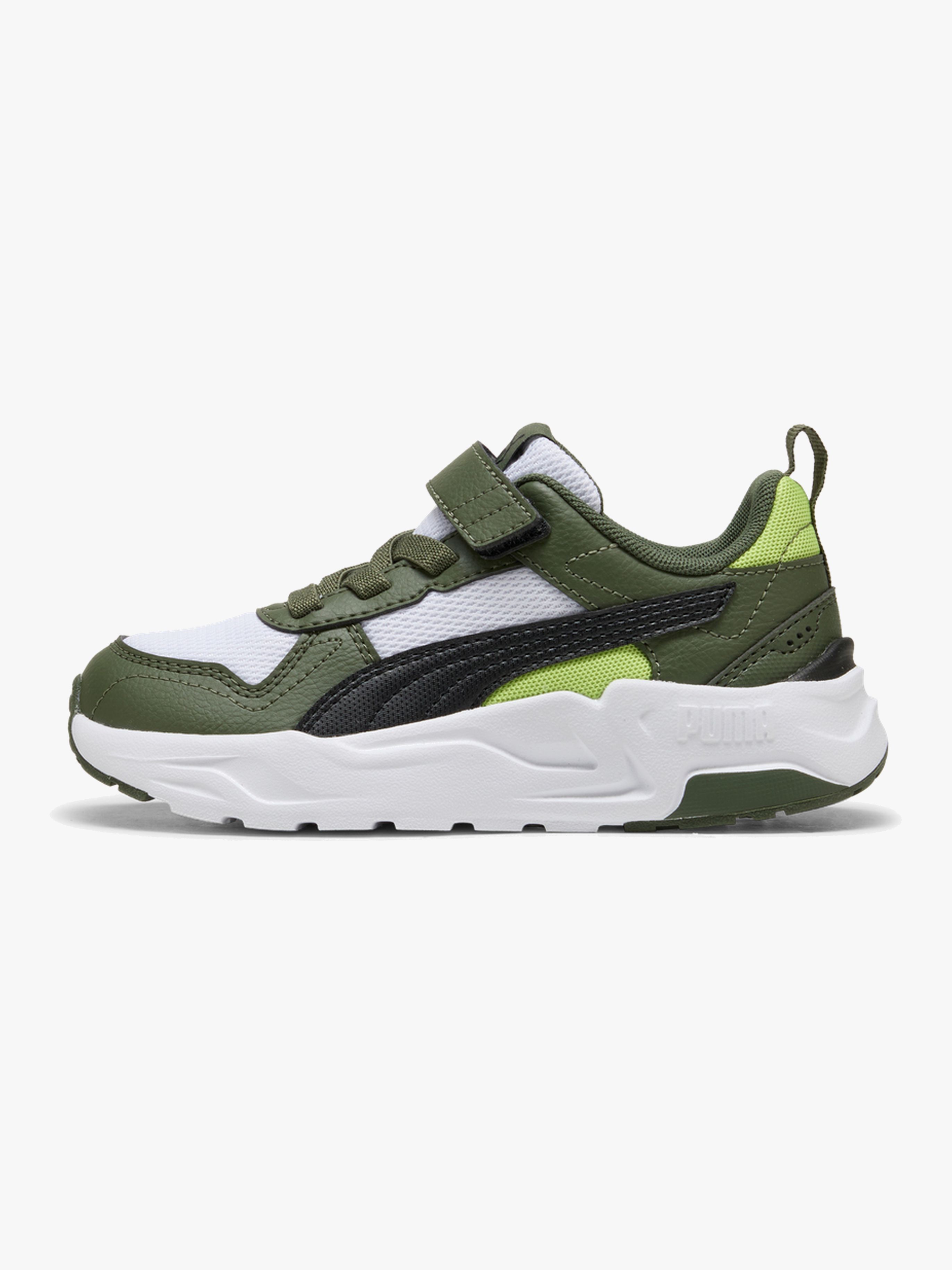 Puma Trinity 2 LT AC+ PS Sneakers, White/Moss Veil, 35