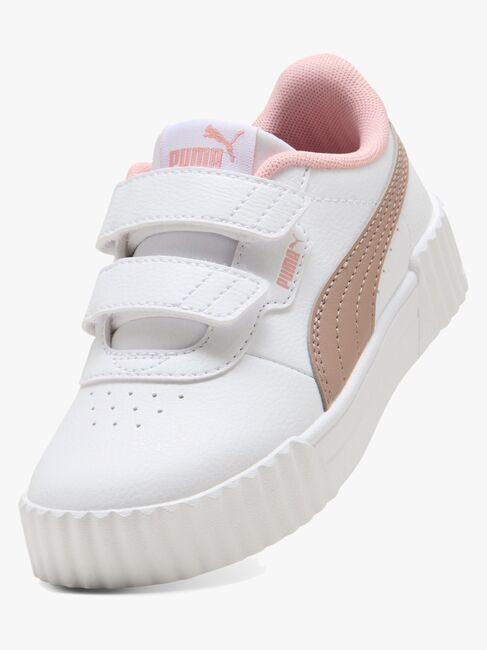 Puma Carina 3.0 V PS Sneakers, White/Sandstone