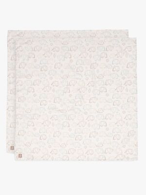 Jollein Muslinfilt 115x115 cm 2-Pack, Elephant Tales