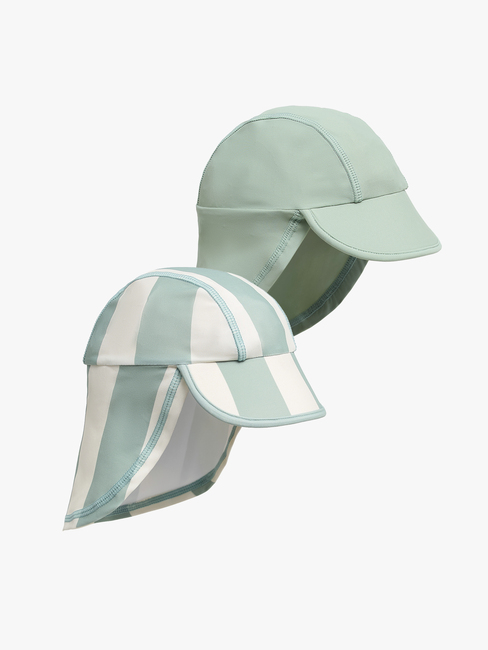 Nordbjörn Fårö 2-pack UV-Hatt, Ljusblå Randig