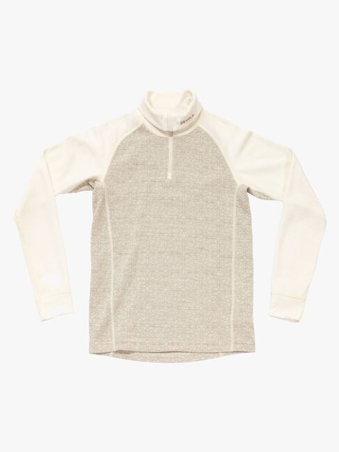 Devold Duo Active Merino Zip Neck Jr Tröja, Raw White