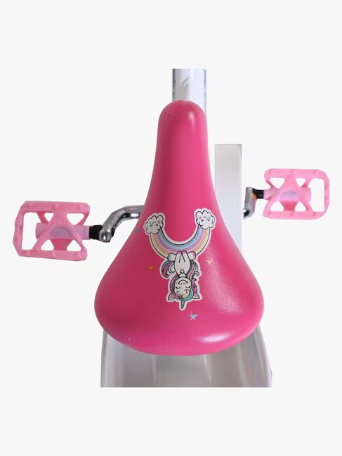 Volare Unicorn Cykel 12 Tum, Vit